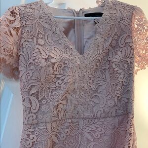 Elegant Lace Pink Dress